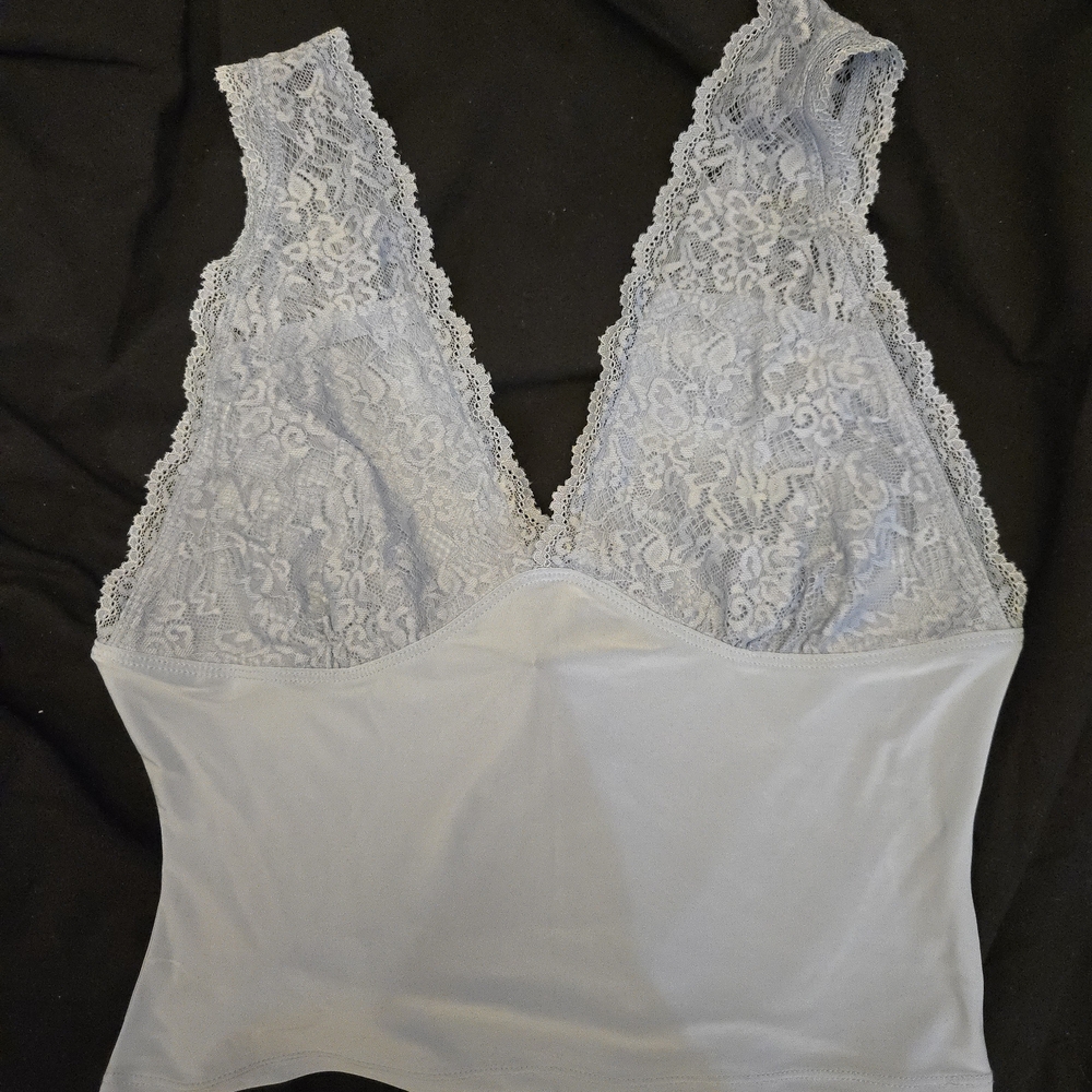 Forever 21 Light Gray Blue Tank Top